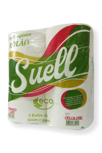 Papel Higiênico Rolão 8x300m Celulose Suell