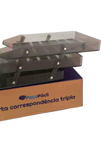 Caixa de Correspondência Tripla Móvel - Fume - Novacril
