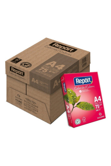 cod 32896 RESMA A4 COLORIDO ROSA 75G 500FLS REPORT