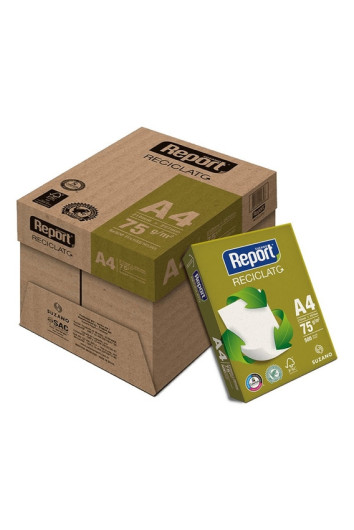 RESMA A4 RECICLADO 75G 500FLS REPORT