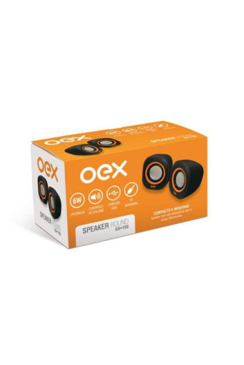 Caixa de Som Speaker Round 8w Rms Pt/lr Sk100 Oex