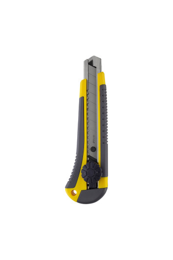 Estilete 18mm Profissional Emborrachado Trava Circular Es1804 Brw