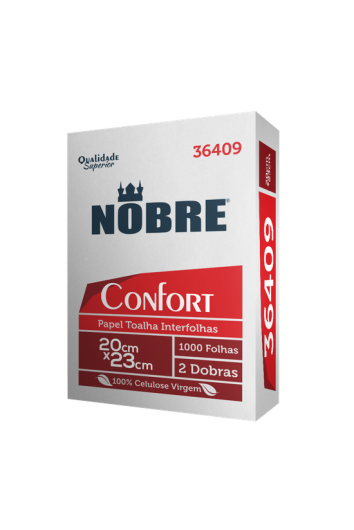Papel Toalha 2 Dobras 20x23 Celulose 28g Confort C/1000 Nobre