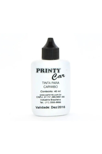Tinta Carimbo Almofada Preta 40ml Printy Car Barbrink 