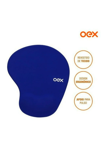 Mouse Pad C/ Apoio Gel Azul Mp200