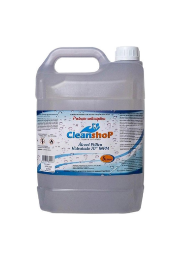 ÁLCOOL ETÍLICO 70º 5L CLEAN SHOP