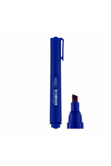 Pincel Atômico Ponta Chanfrada Azul Brw