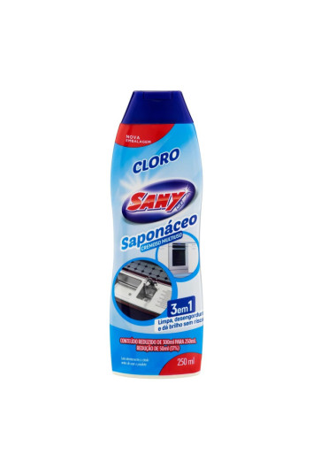 Saponáceo Cremoso Cloro 250ml Sany
