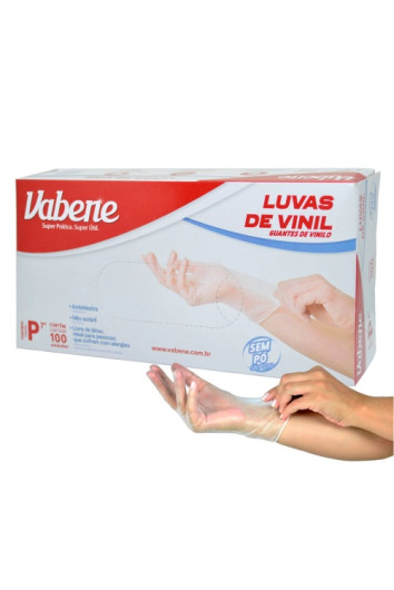 Luva Vinil S/ Po Cx C/100 Tam P