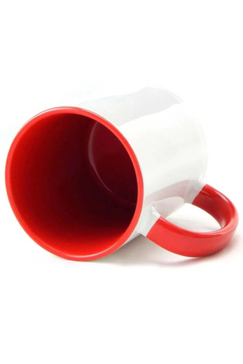 Caneca Cerâmica Best Choice Branco /Vermelho Aaa 325ml P/ Sublimaçã