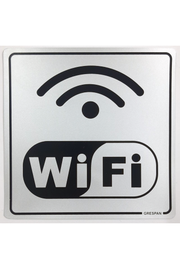 Placa de Sinalização Wifi 15x15