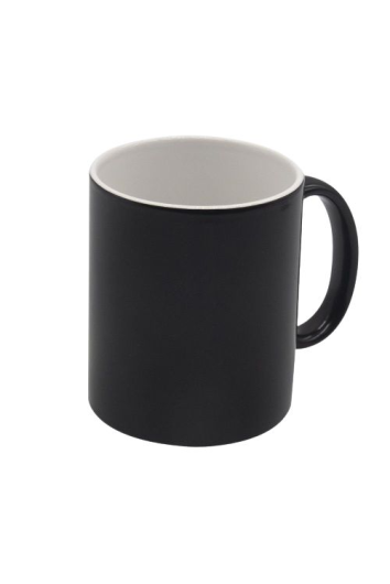 Caneca Cerâmica Mágica Preta Fosca 325ml P/sublimação Metalnox