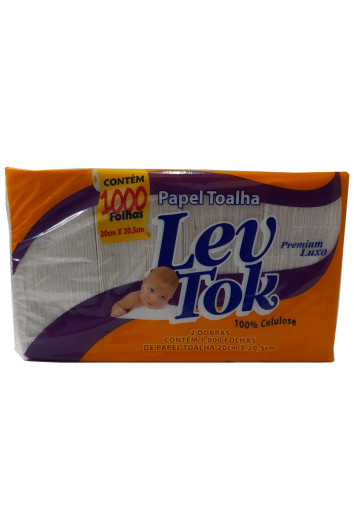 Papel Toalha 2 Dobras 20x20,5 Celulose 20g Mix Lev Tok
