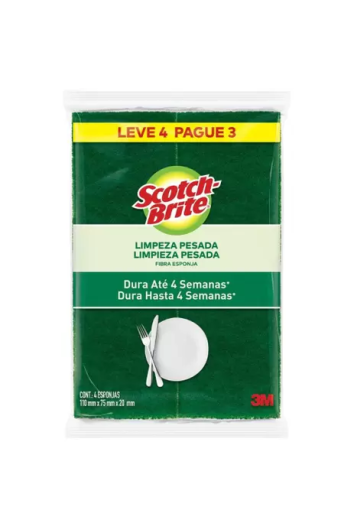 Esponja Dupla Face Scotch Brite Leve 4 Pague 3 
