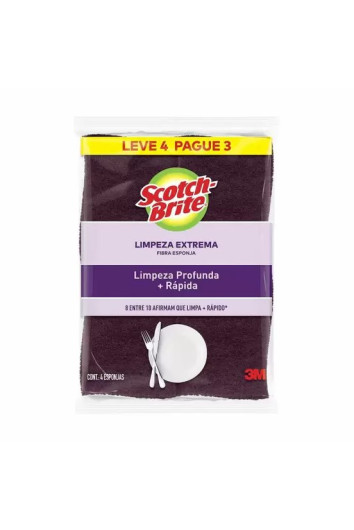 Esponja Dupla Face Scotch Brite Extrema Leve 4 Pague 3