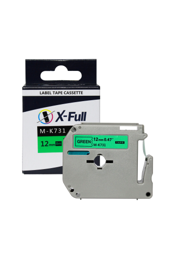 Fita Rotulador Brother M731 12mm Pto/verde Compatível - X-Full