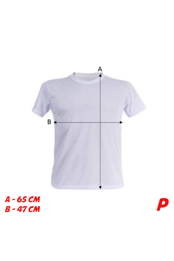 Camiseta Branca P Adulto / Sublimação Poliester Metalnox