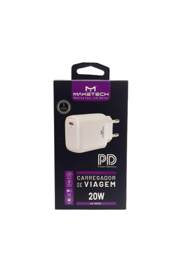 Carregador Parede Tipo C 20w Branco Cm-133pd - Maketech