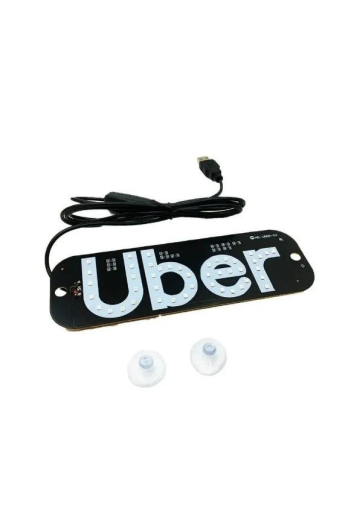 Letreiro Luminoso Placa UBER Conector USB