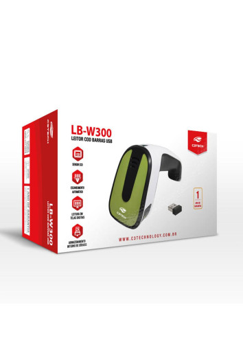 Leitor Cód de Barras C3tech S/ Fio Lb-w300bk 