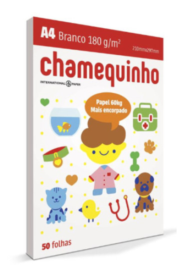 Papel A4 180g 50fls Chamequinho Chamex