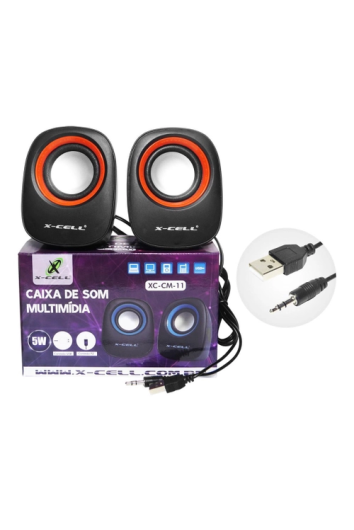 Caixa de Som Usb Preto 5w - Xc-cm-11 - X-cell 
