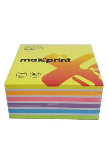 Anote e Cole Maxprint 76x76 Arco-iris 7 Cores Cubo C/400fls