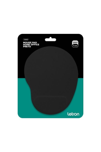 MOUSE PAD C/ APOIO GEL PRETO HOME OFFICE LETRON