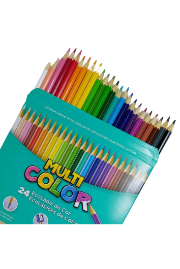 Lápis de Cor 24 Cores Sextavado Multicolor Eco - Faber Castel