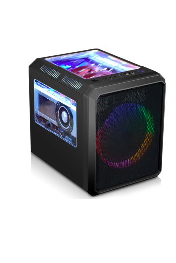Gabinete K-mex, Microcraft Iii, Mini Itx, com Fan, Rbw, Preto - Cg-03rc