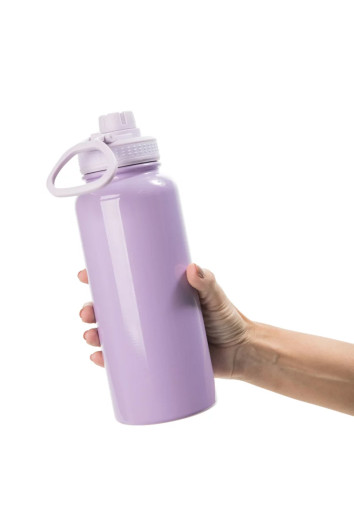 Squeeze Inox Térmica Orquídea Tampa Emborrachada 900ml P/Sublimação Metalnox