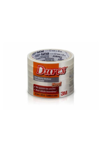Fita Adesiva 12mm X 40m Grande Durex 3m