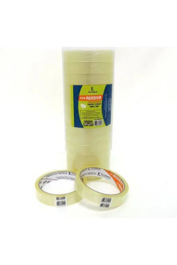 Fita Adesiva Estreita 12mm X 40m Transparente Grande Koretech