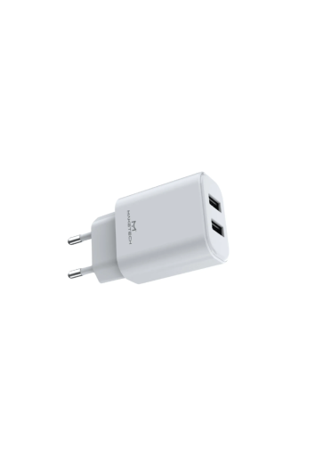 Carregador Parede 2 Usb 12w 2,4a C/ Cabo Lightning Branco Cm-109i
