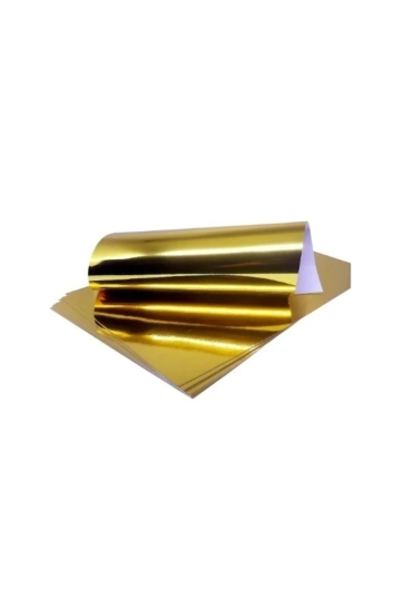 Papel Laminado Dourado Certificado A4 250g C/10 