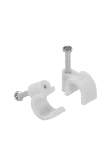 Fixa Cabo Coaxial 8mm C/100 Branco