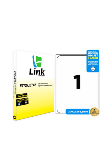 Etiqueta 200 X 288 A4 Cx C/100 Etiquetas Link - 9021