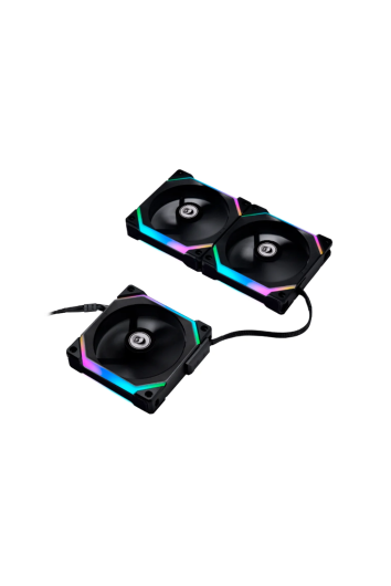 Kit 3 Cooler Unifan 120mm Rgb C/ Controladora By Lian Li Preto