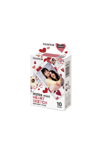 Filme Instax Mini 10 Fotos Coracao Heart Sketch Film