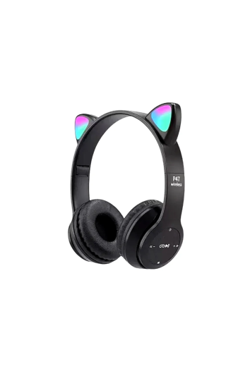 Fone Bluetooth Headphone Gatinho Preto - X-cell Xc-47p