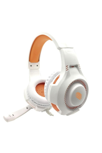 Fone P3 + Adapt P2 C/mic Headset Gamer Gorky Hs413 Branco/laranja