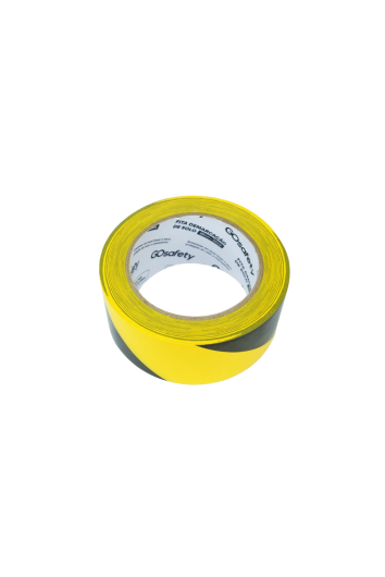 FITA ADESIVA LARGA DEMARCAÇÃO DE SOLO 48MM X 30M ZEBRADA - GO SAFETY 042836