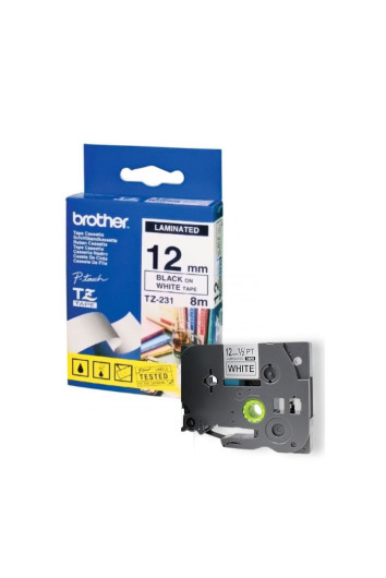 Kit 3 Und Fita Rotulador Brother Tze 231 12mm Laminada Pt/bc
