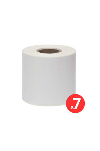 Kit 7 Und Etiqueta Rolo Térmica 60 X 30 C/ 21m / 654 Etiquetas - Dml