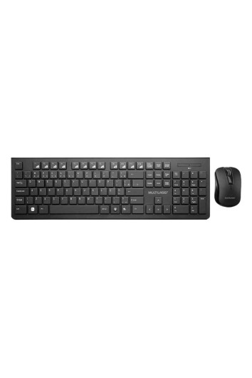 Kit Teclado e Mouse S/fio Slim Preto