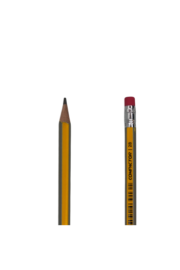 Lapis Grafite 2b Cz/am C/ Borracha