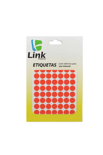 Kit 5 Und Etiqueta Redonda 12mm Vermelha Cx C/210 Etiquetas - Link
