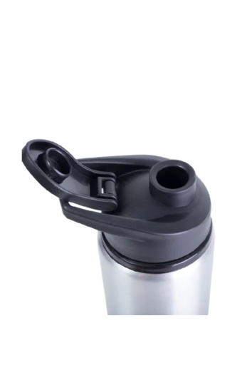 Squeeze Aluminio Prata C/tampa Preta 750ml P/sublimacao