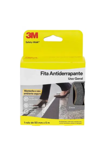 Fita Antiderrapante 50mm X 5m Safety Walk Cinza