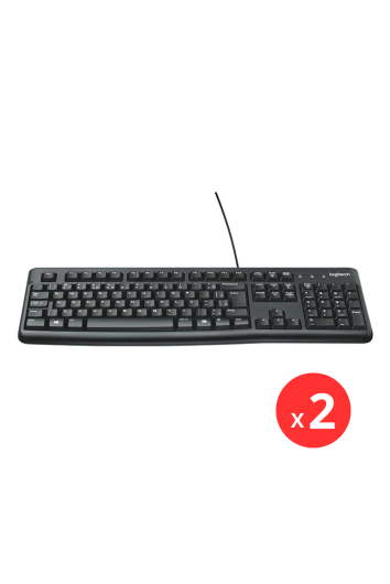 KIT 2 TECLADO USB K120 PRETO - LOGITECH